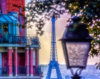 Eiffel Tower Print: Paris Photography, Montmartre View