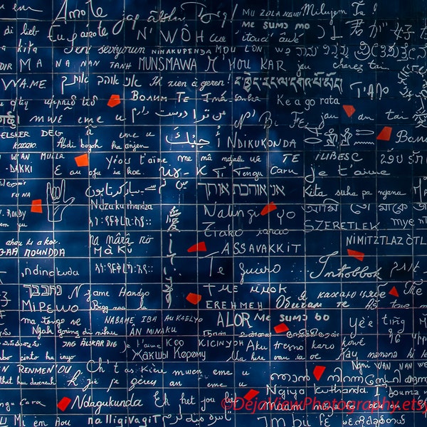 Wall of Love, Mur des Je T'aime, Montmartre, France, Paris Photography, Paris Print, Paris Wall Art, Paris Photo, Paris Travel, Wall Art