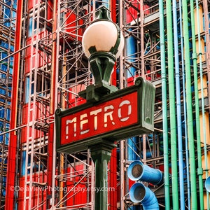 Paris Metro Photography: Pompidou Centre Art Print