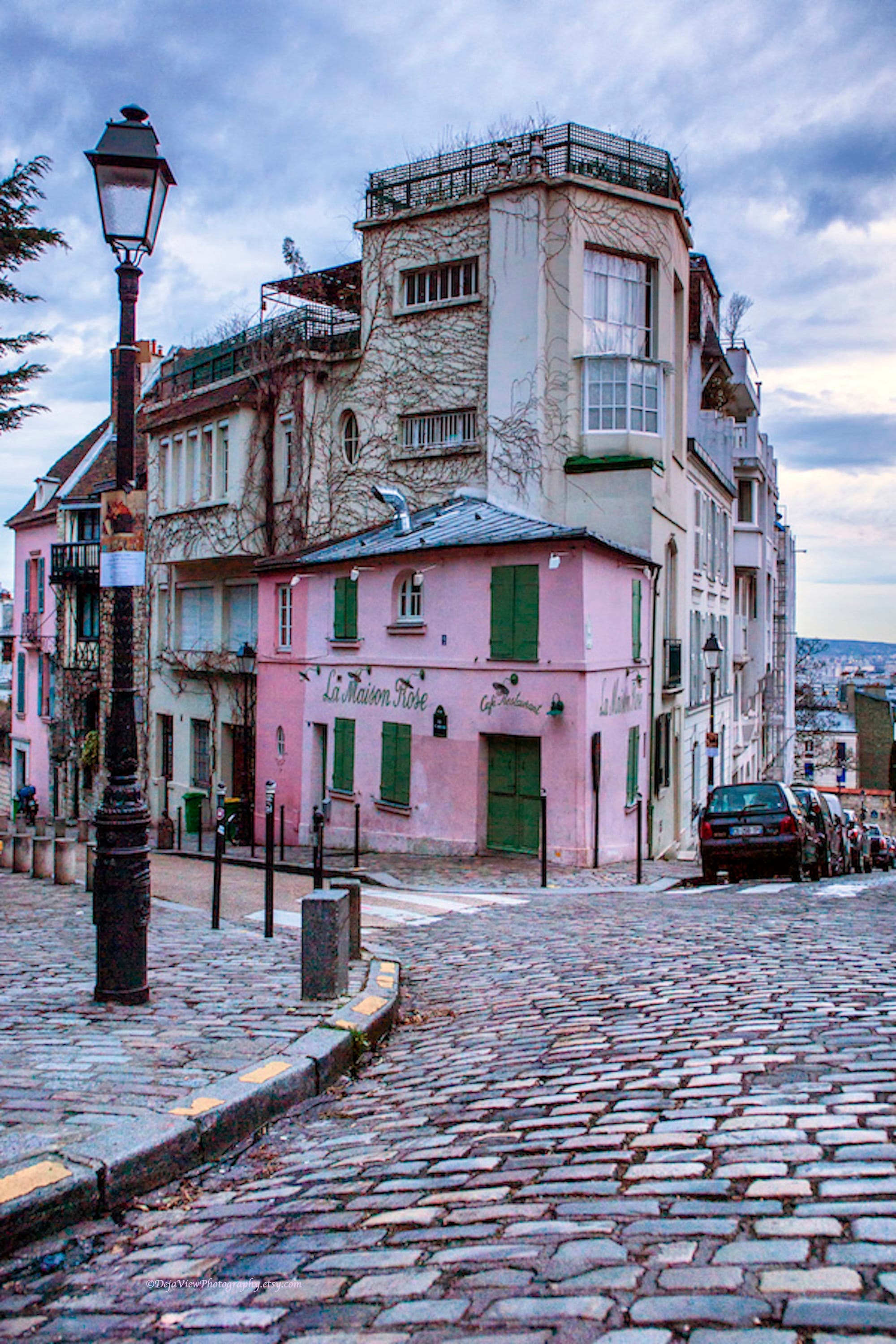 希少　1970's　ポストモダン　フレンチポップ　アーチ　ルーバー　キャビネット La Maison Rose Print: Montmartre Pink Cafe, Paris Photography - Etsy