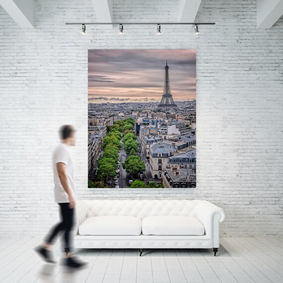 フランス 壁画2点セット☆France Paris パリ エッフェル塔 凱旋門