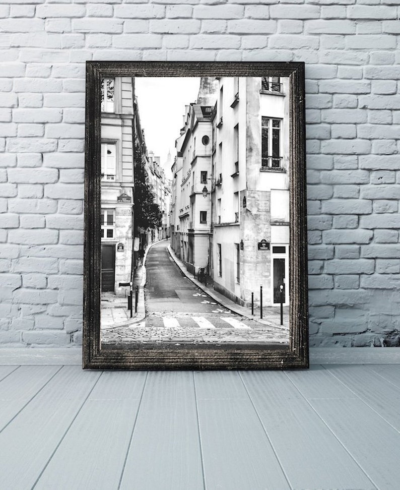 Romantic Paris Street, Paris Wall Art, Paris Home Decor, Paris Photography, Paris Black and White, Paris Room Decor, Paris Print, Paris Art image 5