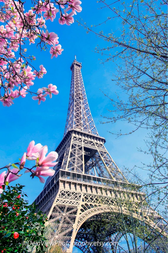 Paris in Spring, Paris Wall Art, Eiffel Tower Decor, Paris Print
