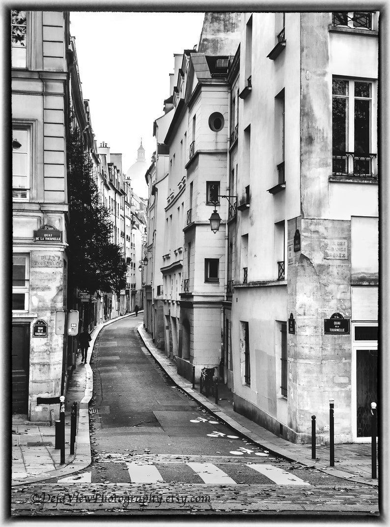 Romantic Paris Street, Paris Wall Art, Paris Home Decor, Paris Photography, Paris Black and White, Paris Room Decor, Paris Print, Paris Art image 3