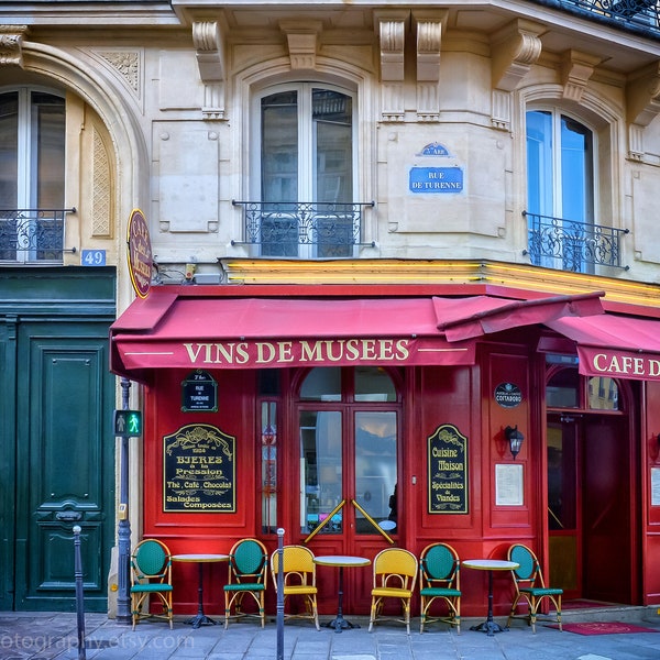 Paris Sidewalk Cafe, Paris Cafe Culture, Cafe Photo, Paris Photography, Paris Art Print, Paris Photo, Bistro Chairs, Paris Café Art,