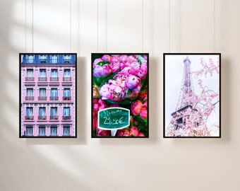 Paris Pink Wall Art, Paris Pink Decor, Wall Pictures, Home Décor, Paris Art Print, Paris Wall Décor, Paris Photography, Paris Travel