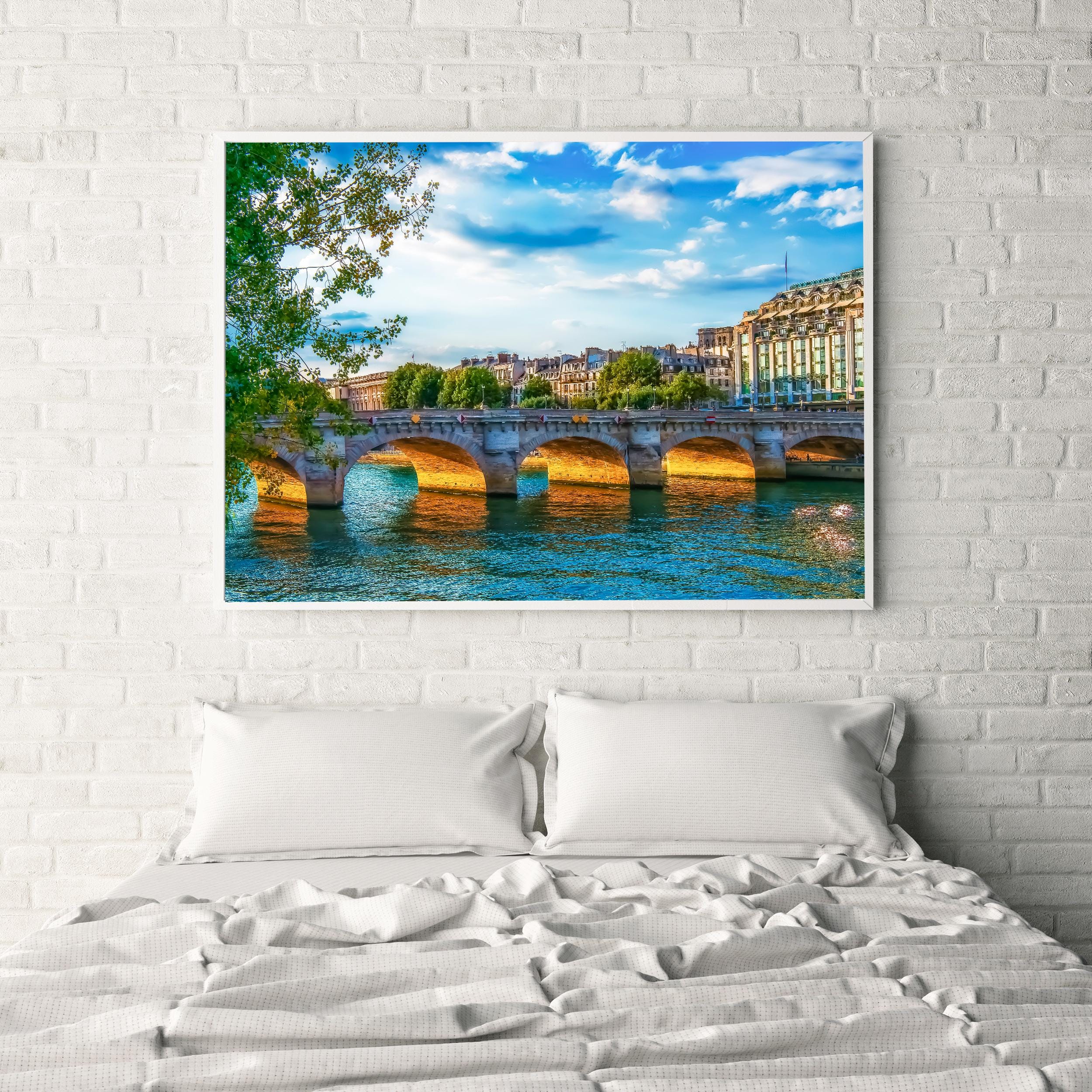 ポンヌフ橋、パリの写真: セーヌ川アートプリント - Etsy 日本