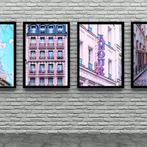 Paris Photography, Paris Print Set of 4, Paris Pictures, French Home Decor, Paris Wall Art, French Architecture, Paris Travel Photography,