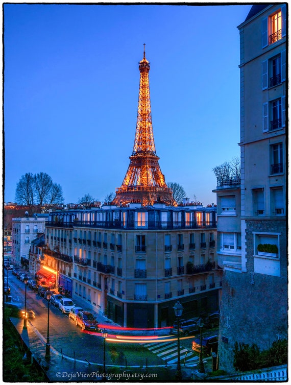 Eiffel Tower Blue Wall Art Paris Photography Paris Wall Etsy