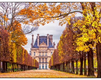 Tuileries Gardens Paris Photography: Autumn in Paris, French Wall Art