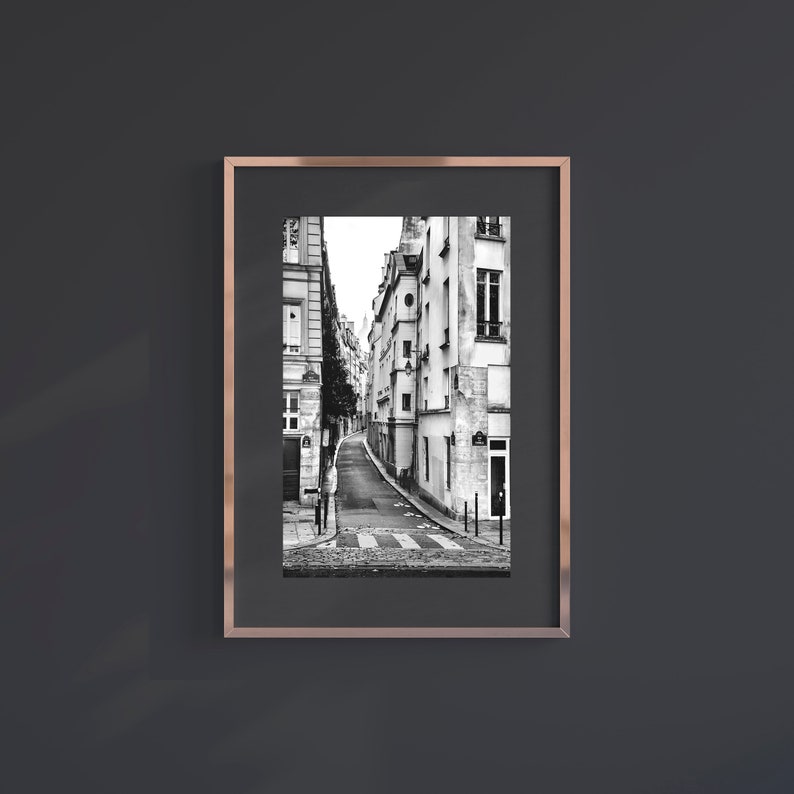 Romantic Paris Street, Paris Wall Art, Paris Home Decor, Paris Photography, Paris Black and White, Paris Room Decor, Paris Print, Paris Art image 2