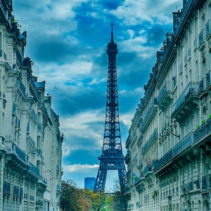 Eiffel Tower Blue Decor, Paris Blue, Paris Home Decor, Paris Wall Prints, Paris Bedroom Decor, Paris Wall Art