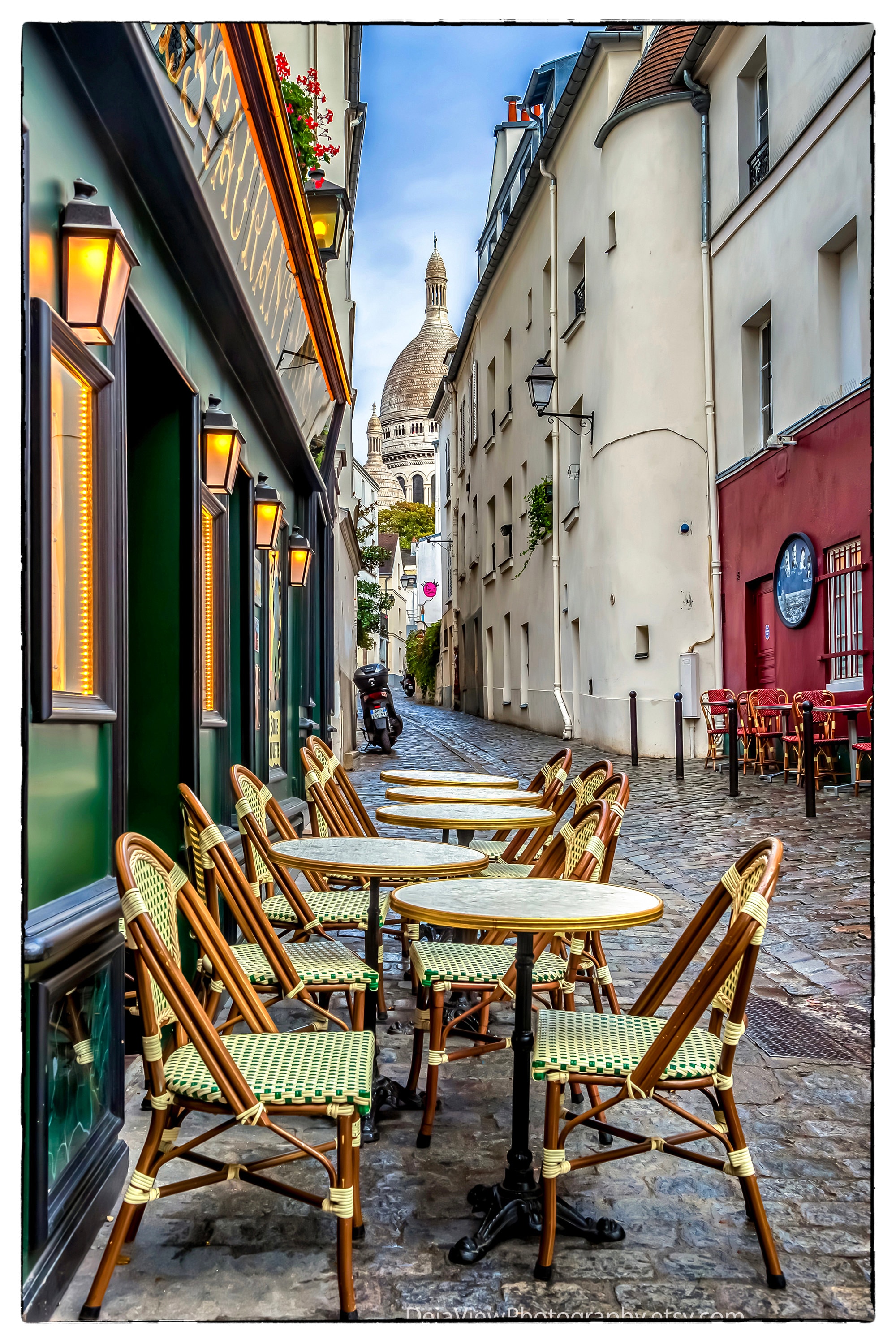 Paris Cafe Print: Montmartre View, Sacré-coeur Wall Art - Etsy