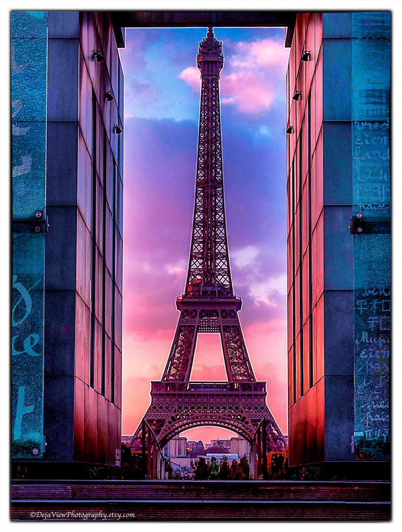 Paris Eiffel Tower Blossom Decorative Photography Travel City Poster Print 16x20
