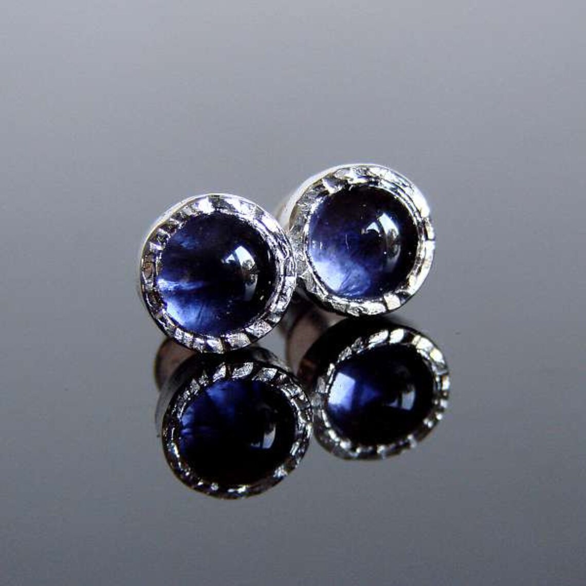 iolite stud earrings