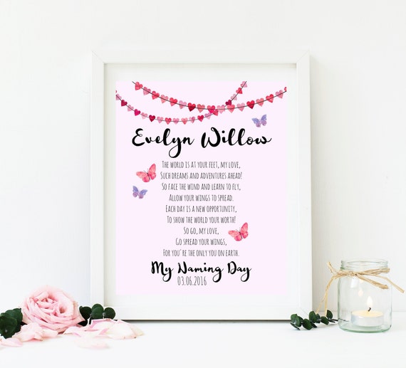 Naming Ceremony Gift Naming Day Gift Naming Day Poem Etsy