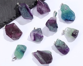 Raw Fluorite Pendant Bulk Wholesale b25