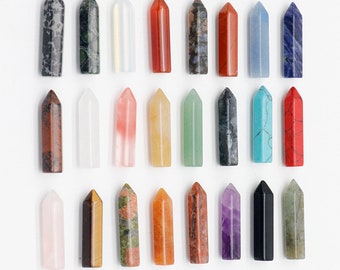 Crystal Point Gemstone Point Tower For Necklace Pendant Jewelry Making Bulk Wholesale b55