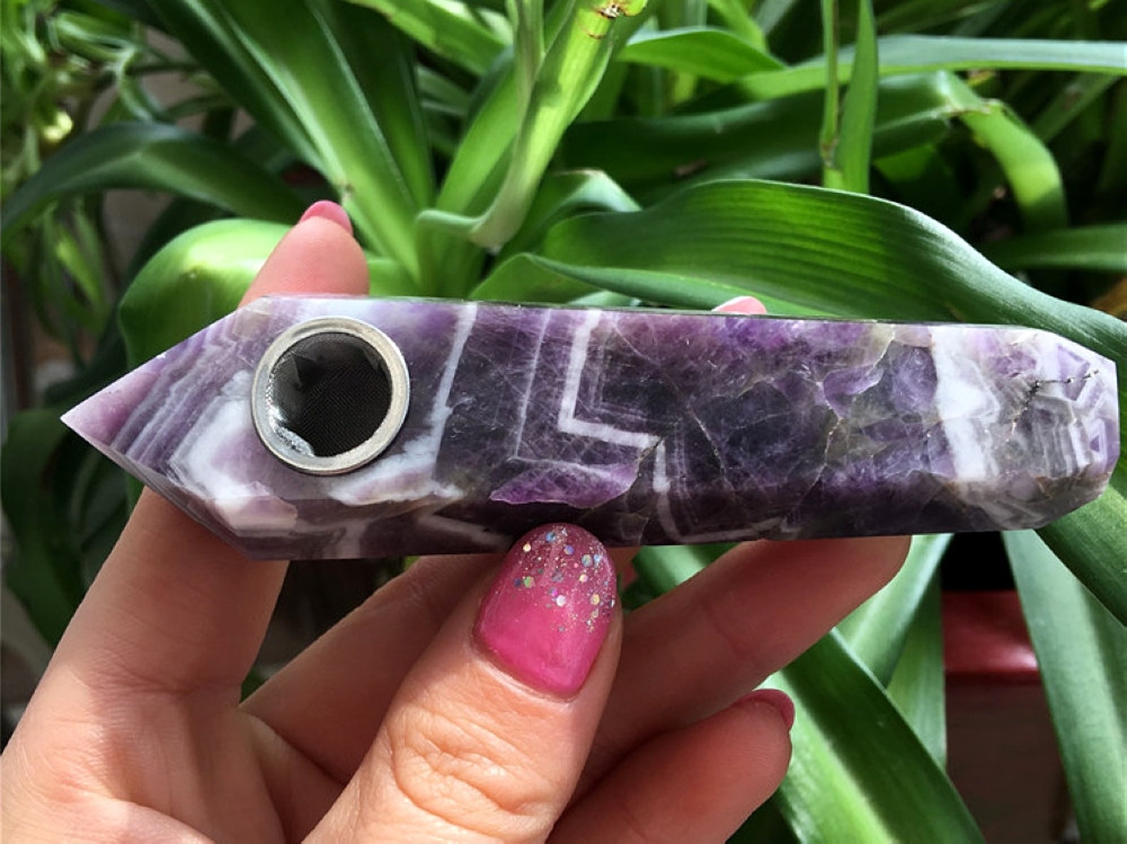 Crystal Pipe Natural Quartz Pipe Gemstone Pipe Stone Pipe Etsy