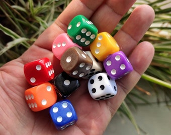 16mm Colored Dice 6 Sided Dice (Pick Color and Number)