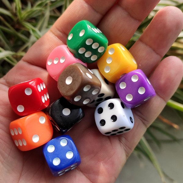 16mm Colored Dice 6 Sided Dice (Pick Color and Number)