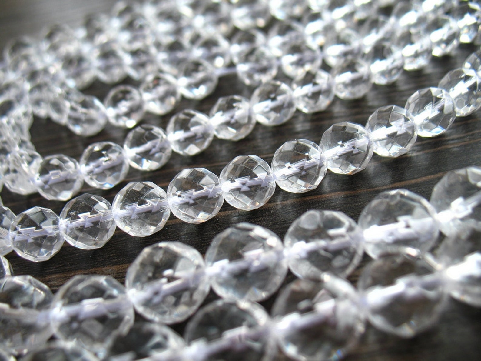 Clear Quartz Beads Faceted Clear Quartz Beads 6mm 8mm 10mm Etsy