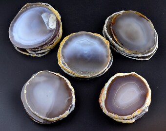 Free Shipping Natural agate slices agate coaster wedding place card name cards crystal placecards for calligraphy wholesale