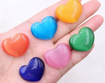 Cat's Eye Heart Stone Pocket Protection Stone Happiness Stone Peace Stone Sleep Stone Healing Crystals For Men Women Gift Bulk Wholesale b96