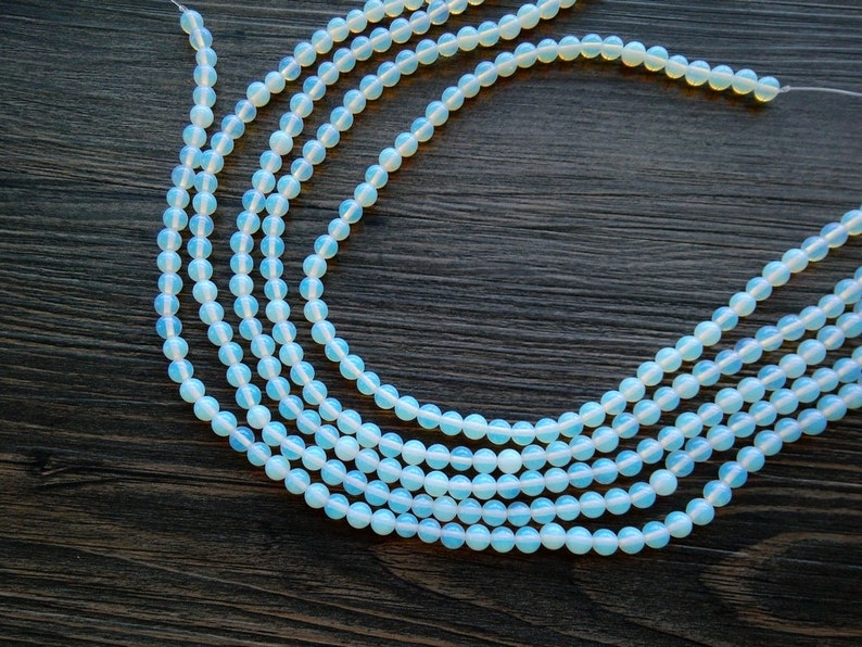 Opalite Beads White Opal Bead Crystal Round Ball Beads Wholesale