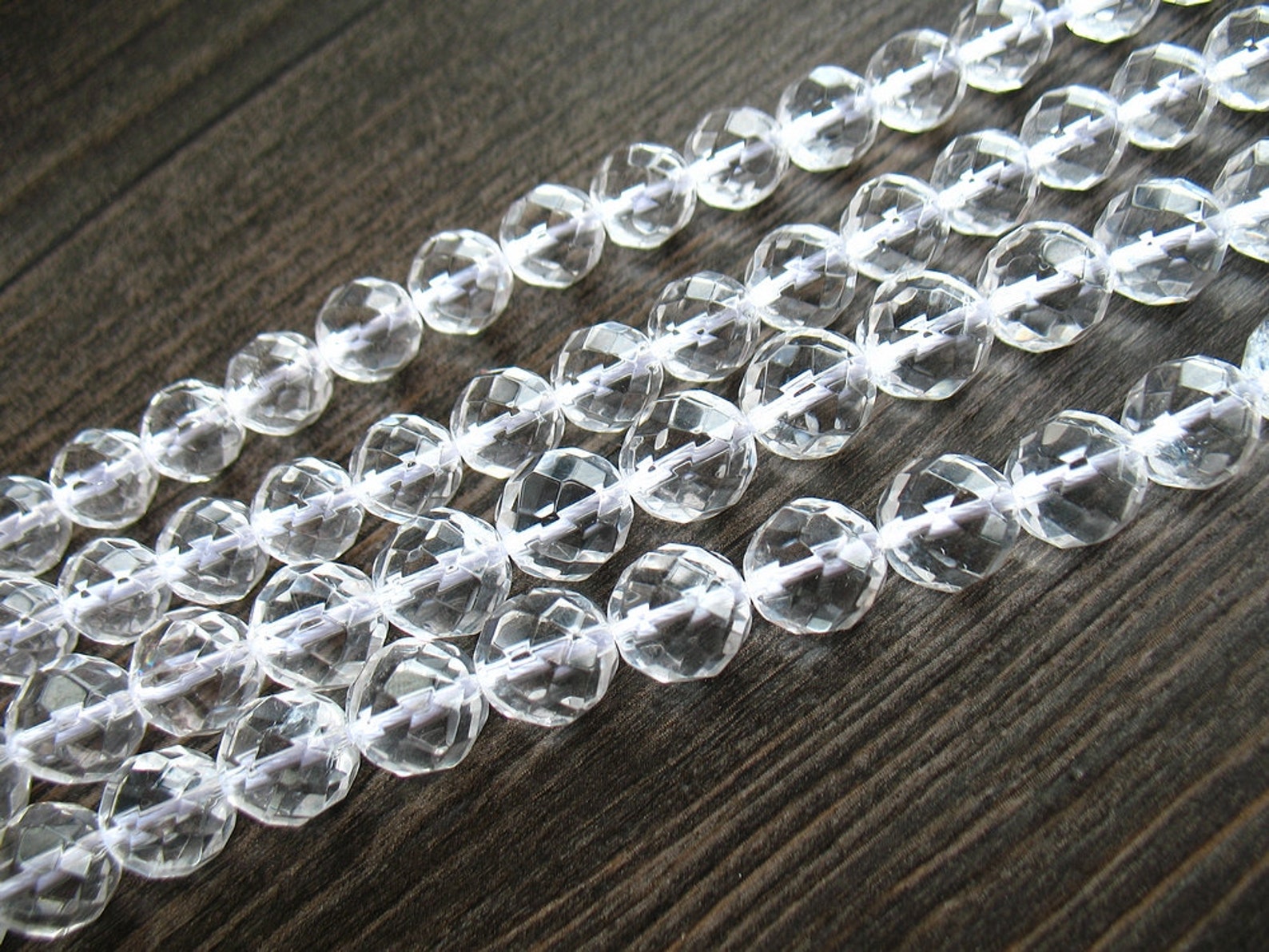 Clear Quartz Beads Faceted Clear Quartz Beads 6mm 8mm 10mm Etsy