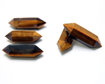 Tiger's Eye Double Terminated Point Gemstone Double Point