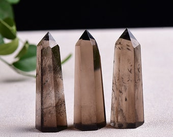 Smoky Quartz Tower Obelisk Natural Crystal Obelisk Tower