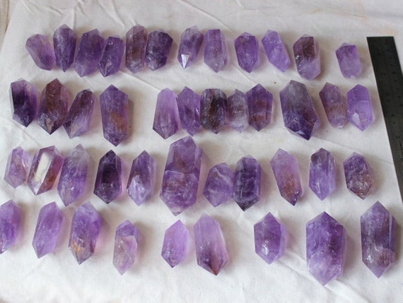 Wholesale Lots Natural Fluorite Amethyst Point Crystal Quartz Healing Wand Stone