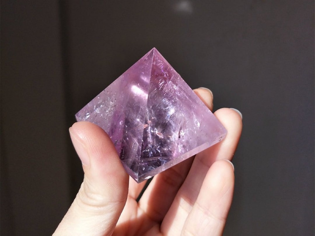 Amethyst Crystal Pyramid Natural Amethyst Pyramid Gemstone Etsy
