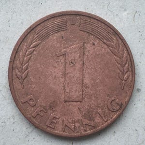 1 Pfennig República Federal de Alemania 1950 J cobre - ¡muy raro! hallazgo raro