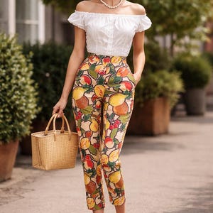 Rockabilly 1950 Trousers Ladies 50s Cigarette Pants Gem