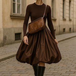 Borsa a mano vintage in pelle di serpente – Eleganza Art Déco anni '40