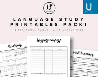 Language Study Printables Pack 1