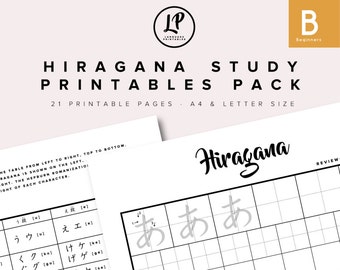 Hiragana Study Printables Pack