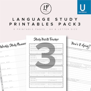 Language Study Printables Pack 3