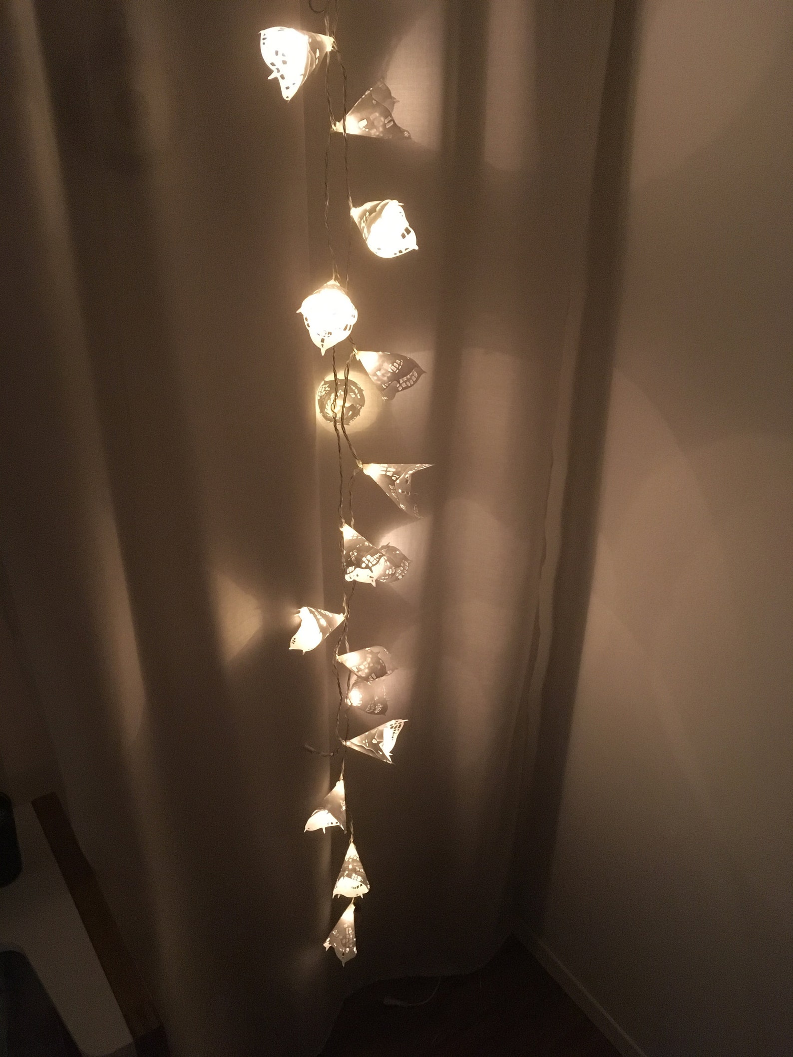 20er IN & OUTDOOR LED lightchain with handmade lampshades / Etsy
