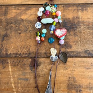 Bohemian junk journal charm,junk journal charm,removable charm