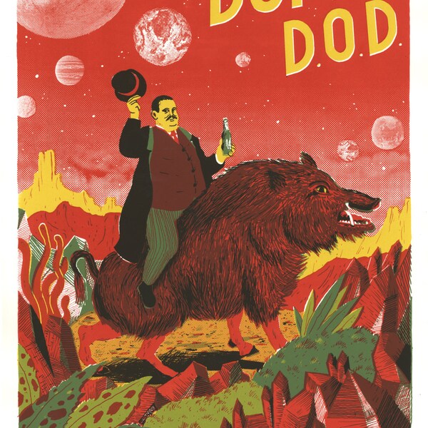 Dope D.O.D. screen printed Gig poster // Concert poster // live at Vera Groningen