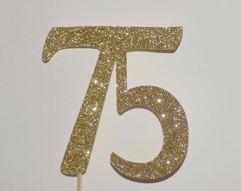 75th Happy Birthday Centerpiece, Happy Birthday Centerpiece Party Decoration, Gold Happy Birthday Centerpieces, 75th Birthday Centerpiece