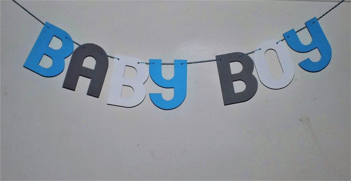 Baby Boy banner Boy Banner Newborn Baby Shower Etsy