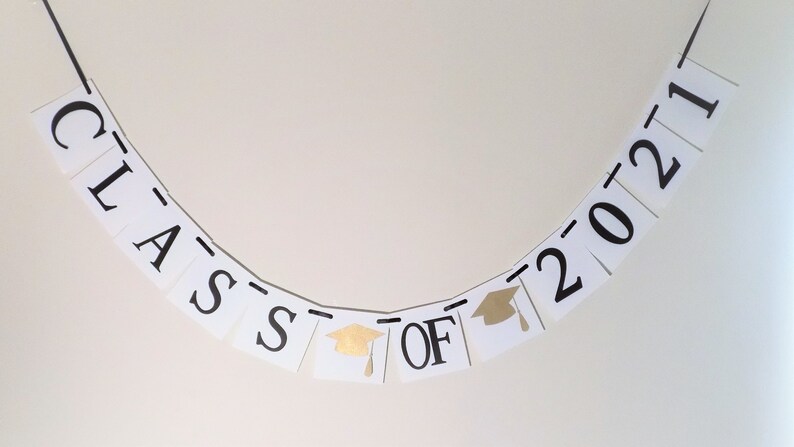 Class of 2021 Banner 2021 Graduation Banner Commencement 2021 GraduationDecoration 2021 Banner Black and White 2021 Sign