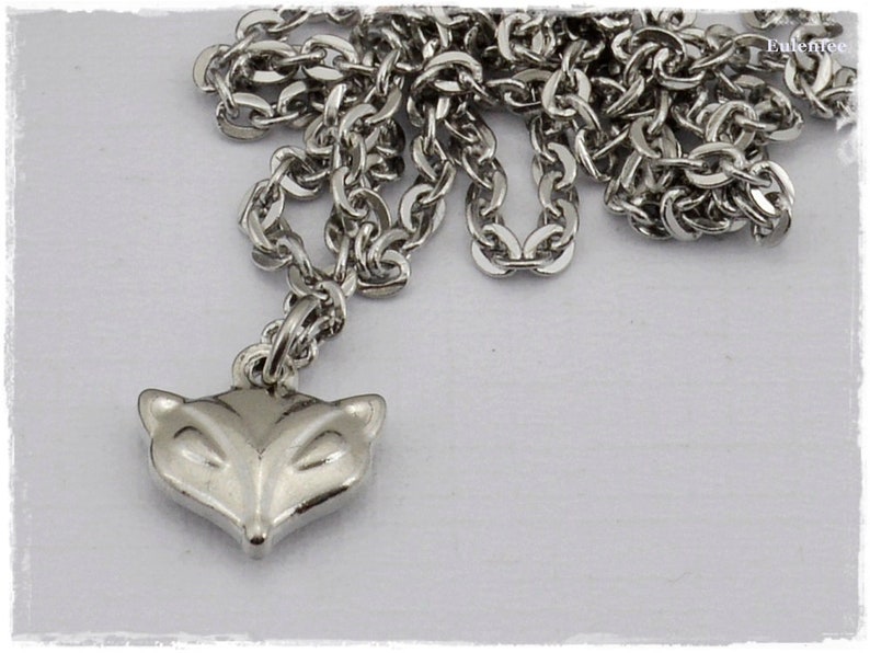 Halskette kleiner Fuchs Edelstahlkette mit süßem Fuchs Anhänger, Zauberhafte Geschenke Bild 4