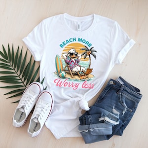 Coole Ente Sommer Stimmung PNG Digital, Strand Mehr Sorgen weniger, Entspannende Ente Clipart für Sommer T-Shirt, Sublimation T-Shirt Sonnenbrille Surfbrett