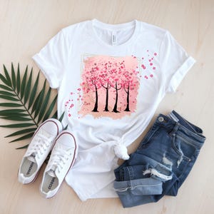 Kirschblüte Blumenbaum Clipart Gold Rosa Sakura Sublimationsentwurf Kunst Frühling Blumen PNG für Handwerk & Druck T-Shirt Elegant