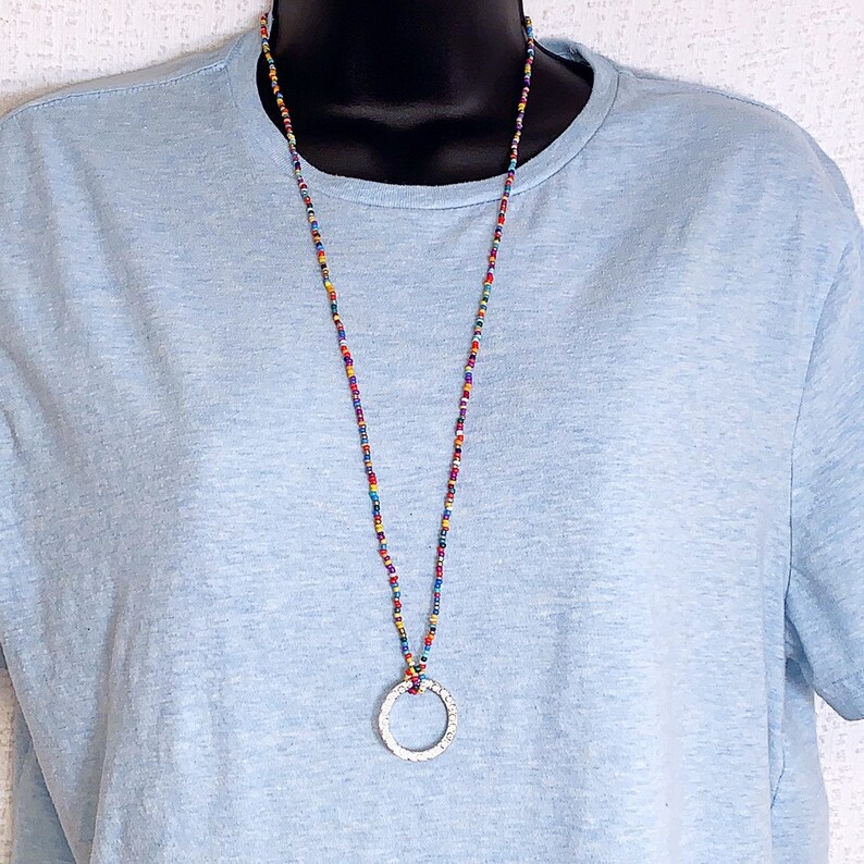 Eyeglass Holder Necklace Rainbow Green or Blue Work ID Badge Etsy